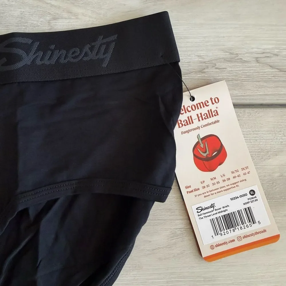 Shinesty Ball Hammock Briefs Black XL NWT IN PACKAGE